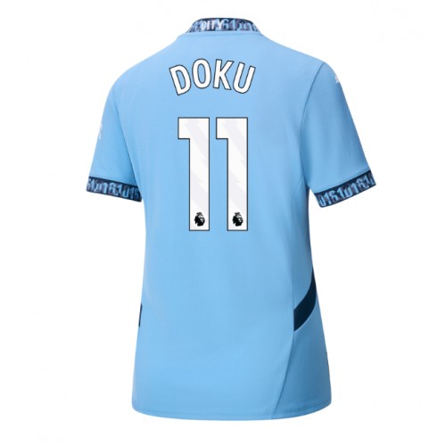 Ženski Nogometni dresi Manchester City Jeremy Doku #11 Domači 2024-25 Kratek Rokav